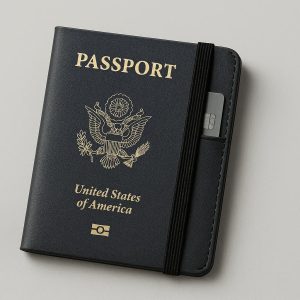 19 Slim Minimalist Passport Wallet with Elastic Band for Lightweight Travel