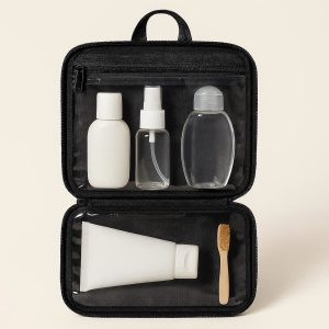 27 Compact Travel Toiletry Bag with Clear Vinyl Pockets for TSA Compliance